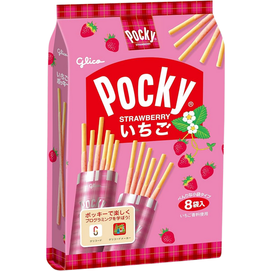 Strawberry Pocky, 8 Bags