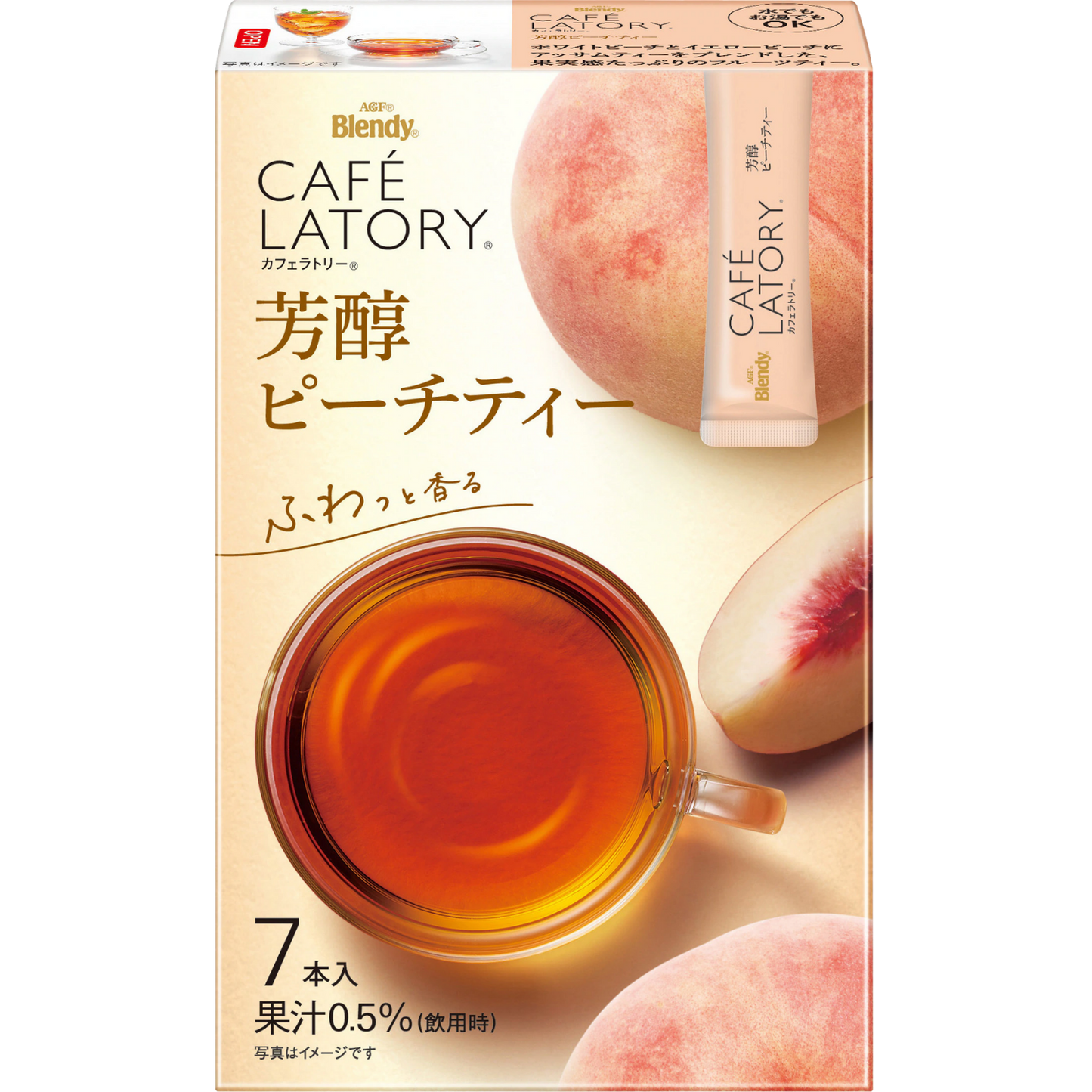 AGF Blendy Café Latte Stick Rich Peach Tea