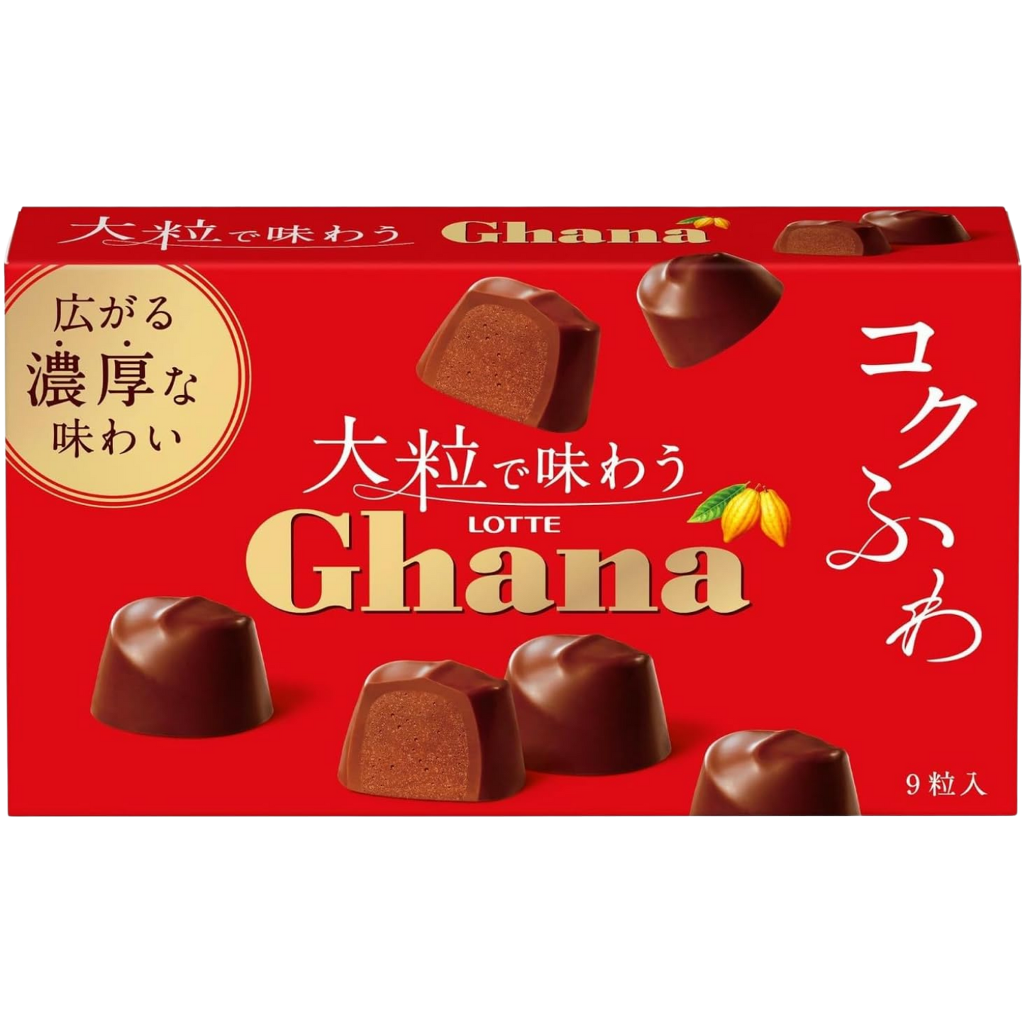 Lotte Ghana Large Bite-Sized Chocolate (9 Pieces)