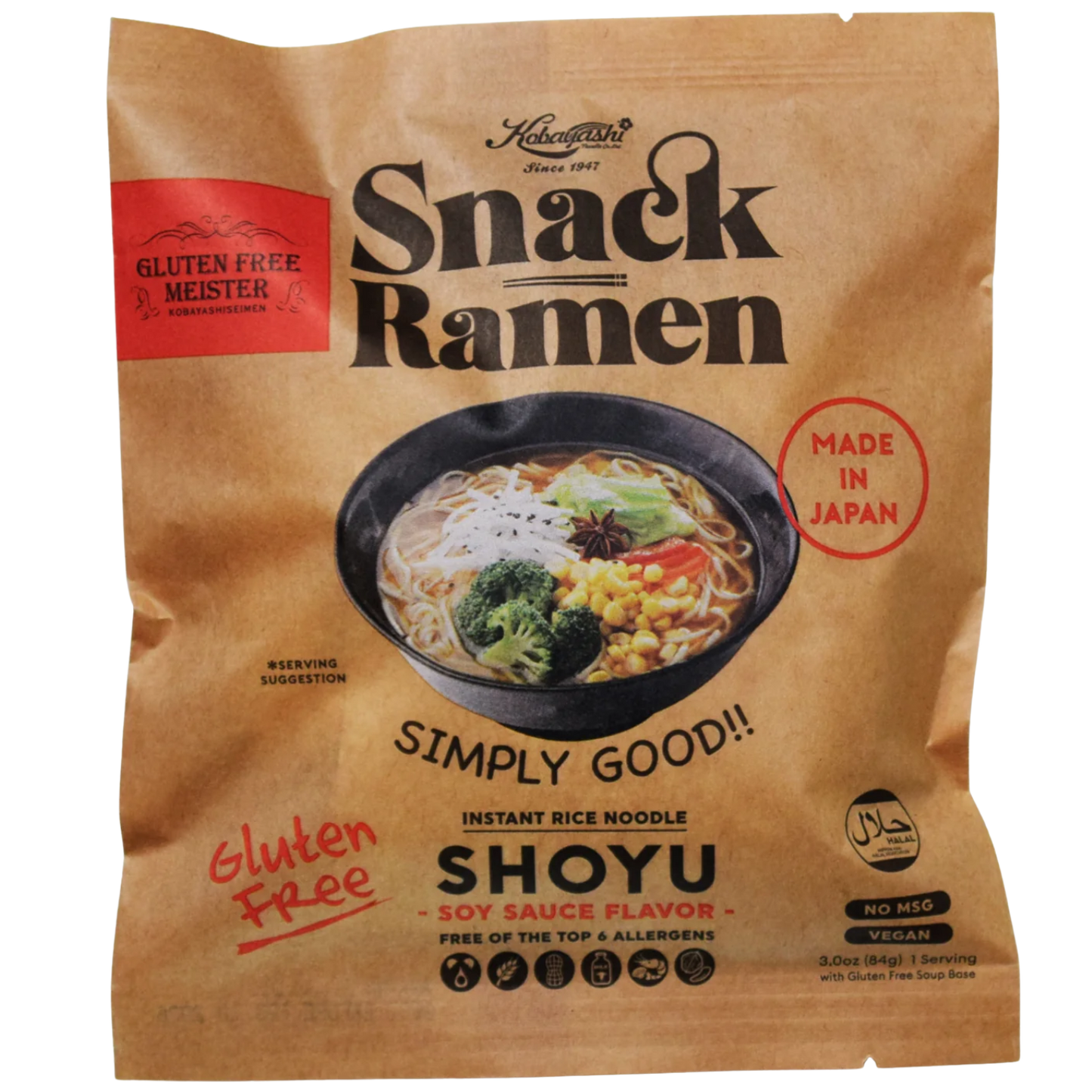 Halal Vegan Gluten-Free Soy Sauce Ramen